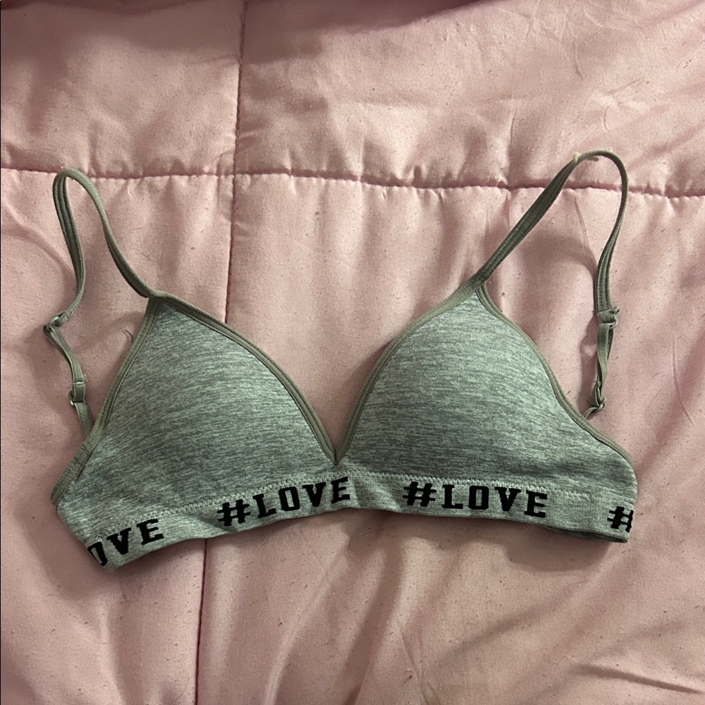 Wonder Nation Gray #LOVE Bralette